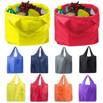 Простая многоразовая сумка-тоут Портативная складная экологичная сумка для покупок в продуктовых магазинах Складная сумка-органайзер для покупок