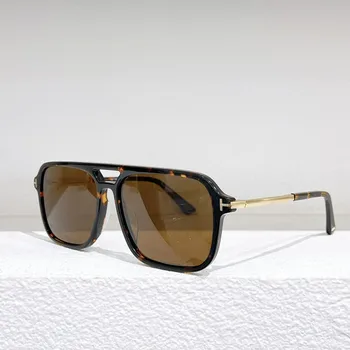 Модные брендовые солнцезащитные очки мужские tom half frame ретро классические поляризованные солнцезащитные очки Ford tf0910 с оригинальной коробкой Бесплатная доставка