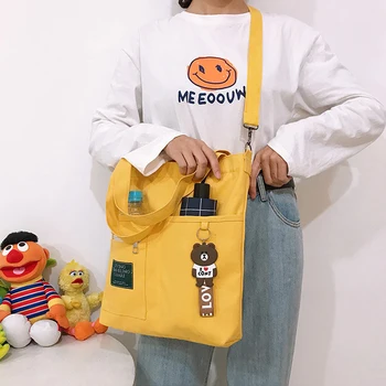 Холщовая сумка Женская Курьерская сумка для студентов, сумка для занятий с репетитором, сумка для книг, сумка для японского искусства, холщовая сумка