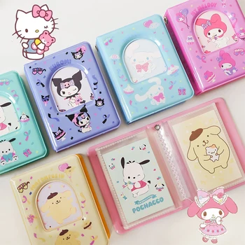 Kawaii Hello Kittys Y2K Sanrio Фотоальбом Pochacco Kuromi Аниме Дети Милые Для Хранения Фотографий Защитная Оболочка Подарки Для Девочек