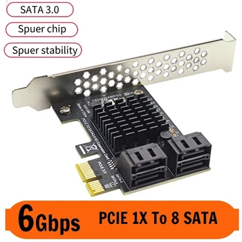 4-Портовая Карта Расширения SATA III PCIe 6 Гбит/с SATA 3.0 для PCI-e 1X Карта Контроллера PCI Express Адаптер Конвертер с Кронштейном
