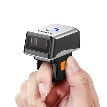 Носимый Мини-1D Кольцевой сканер штрих-кодов 2.4G Беспроводной, Bluetooth и USB Проводной 3-в-1 1D считыватель кодов Лазерные Сканеры штрих-кодов