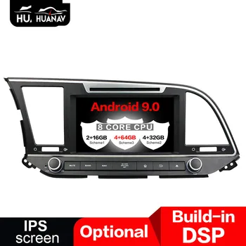 DSP Android 9.0 Автомобильная GPS Навигация Без DVD-плеера для Hyundai Elantra 2016 авторадио плеер мультимедийное Стерео головное устройство tape NAV