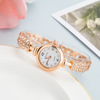 Милые женские часы с бриллиантами, роскошные платья, модные кварцевые наручные часы 2023 года, женские часы из нержавеющей стали, бесплатная доставка