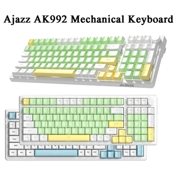 Беспроводная игровая клавиатура Ajazz AK992, механическая клавиатура с 99 клавишами, Bluetooth 5.0, полноцветная подсветка RGB, клавиатура для ноутбука, ПК