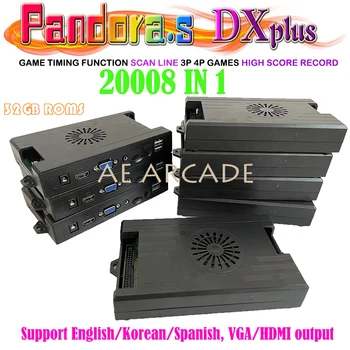 2023 Новейшая Аркадная Материнская плата Pandora.s DX Plus 20008 в 1 Поддерживает английский / Корейский / Испанский Выход VGA/HDMI Быстрый Запуск