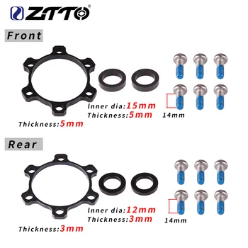 Адаптер ступицы ZTTO Bike Boost Замените Спереди и Сзади От 100x15 до 110x15 мм/от 142x12 До 148x12 мм Распорную шайбу На 6 Стандартных Болтов Через Ось