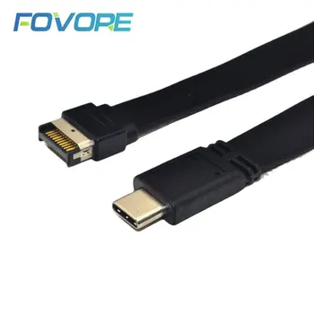 60 см / 80 см Удлинительный кабель USB 3.1 Type-E-Type-C для разъема на передней панели