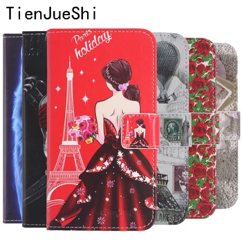 TienJueShi Fashion Flip Stand Protect Кожаный Чехол Shell Wallet Etui Skin Case Для DEXP Ixion M750 5 дюймов