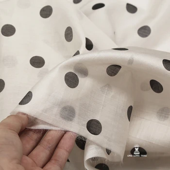 Полупрозрачный тюль с принтом, легкая рубашка из искусственного шелка для платья, Ткань Оптом, ткань на метр для шитья, материал для поделок