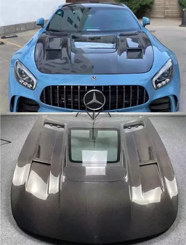 Для Mercedes-Benz AMG GT GTS GTC 15-22 IMP Стиль Высококачественный Карбоновый Передний Бампер Из Настоящего Углеродного Волокна Вентиляционная Крышка Капота Двигателя