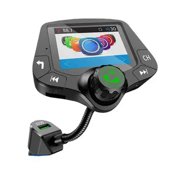 1,8-дюймовый Цветной Дисплей Bluetooth-совместимый Автомобильный комплект Громкой связи с 3 USB-портами QC3.0, Автомобильное Зарядное Устройство, FM-передатчик, Автомобильный MP3-плеер