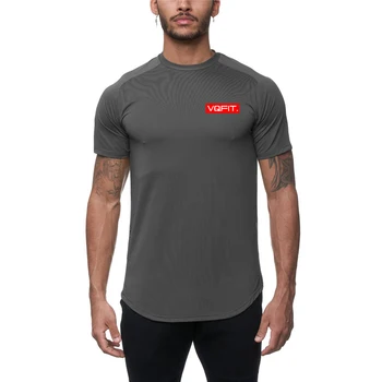 Летняя Мужская Тренировочная футболка, мужская быстросохнущая футболка с коротким рукавом для мужчин, 4 Цвета, Футболка с круглым вырезом, Мужские Топы