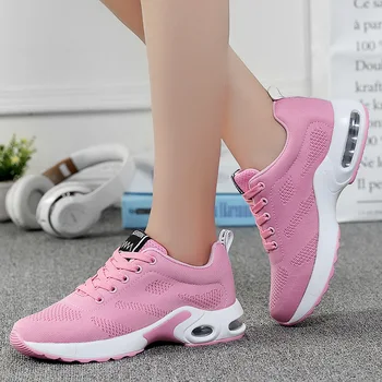 Женские кроссовки, дышащая повседневная обувь, уличная легкая спортивная обувь белого цвета Tenis, повседневные кроссовки для прогулок для женщин