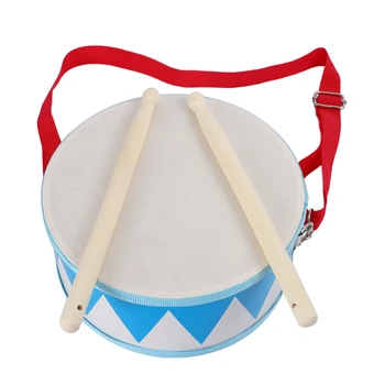 Детский барабан, деревянная игрушечная ударная установка с ремнем для переноски, подарок для малышей для развития чувства ритма у детей