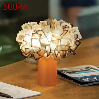 Креативная настольная лампа SOURA Nordic в постмодернистском стиле со светодиодной декоративной подсветкой сбоку кровати