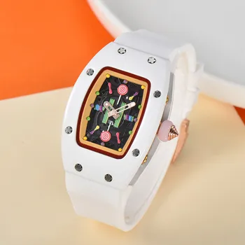 Элитный женский бренд RM new студенческие часы sweet wind с мультяшным дизайном в виде леденца на палочке, трендовые часы с кварцевым механизмом