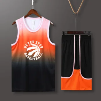 Изготовленный на заказ OEM Летний модный спортивный баскетбольный комплект большого размера, трикотажные мужские спортивные костюмы