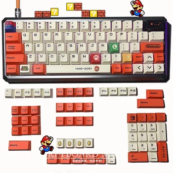 Mario 120 клавиш/Набор клавишных колпачков из PBT, изготовленных на заказ вручную, колпачок для клавиш с вишневым профилем для механической клавиатуры MX Switch Game