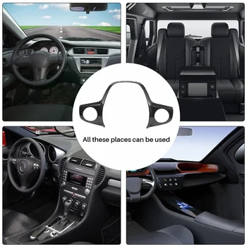 3ШТ Цвет углеродного волокна Отделка крышки рулевого колеса Декоративная рамка для Ford Focus Escape Mk3 Kuga 2012-2015