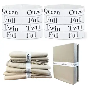 4шт Лента для простыней King/ Queen/ Full / Twin с принтом, Органайзер для простыней, ленты для хранения одеял, ремни для хранения одеял, Бандажная лента для постельных принадлежностей