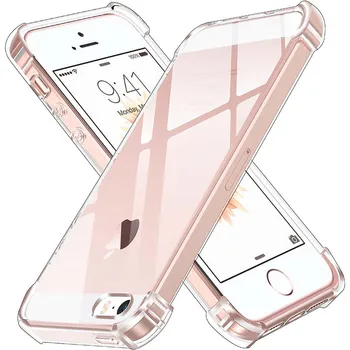 Прозрачный чехол Для iPhone 5 5s SE 2016 SE 2022 Толстый Противоударный Мягкий Силиконовый Чехол для Телефона iPhone 14 Pro 13 12 11 X XS Max 6 7 8