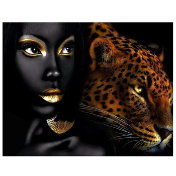 Черная женская леопардовая алмазная вышивка 5d diy алмазная живопись полная квадратная круглая дрель алмазная мозаика из стразов
