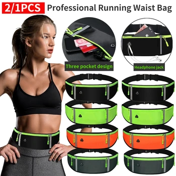 Профессиональная поясная сумка для бега, водонепроницаемая нейлоновая спортивная поясная сумка, чехол для мобильного телефона, женская мужская поясная сумка, светоотражающие поясные сумки