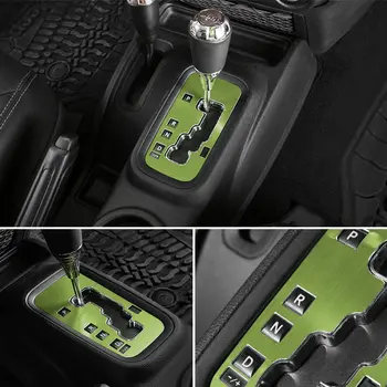 Алюминиевые Ручки переключения передач ANX зеленого цвета, накладка на приборную панель для Jeep Wrangler JK Unlimited 2012-2018
