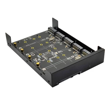 Металлический корпус с 4/5 Портами B + M Key M.2 SATA SSD для 3,5 
