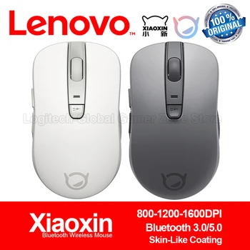 Оригинальная беспроводная мышь Lenovo Xiaoxin BT Bluetooth с разрешением 1600 точек на дюйм Bluetooth 3.0/5.0 с покрытием, похожим на кожу, для Windows 7//8/10/11