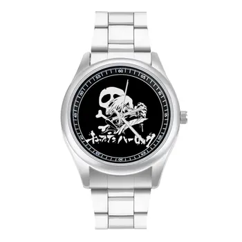 Кварцевые часы Albator Captain Harlock Высококачественный череп, черно-белые наручные часы из нержавеющей стали, мужские наручные часы для путешествий и фотографий