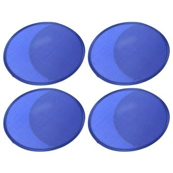 4-кратный складной круглый вентилятор-синий
