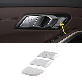 Алюминиевый сплав для BMW 3 серии G20 G28 2020-2021 Наклейка на кнопку памяти сиденья Автомобильные Аксессуары 3 шт