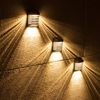 IP54 Водонепроницаемый Солнечный Декоративный настенный светильник, освещающий атмосферу во внутреннем дворе, светодиоды, работающие на солнечных батареях, Лампа для ландшафтного освещения