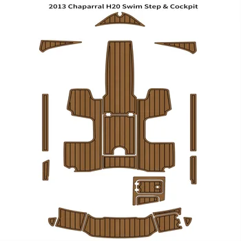 2013 Chaparral H20 Swim Step Кокпит лодки EVA Искусственная пена Палуба из тикового дерева Подкладка для пола в стиле SeaDek Gatorstep