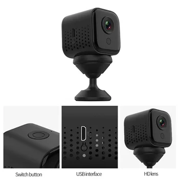 Мини-камера Водонепроницаемая камера безопасности Домашняя веб-камера 1080P Видеокамера DVR с ночным видением
