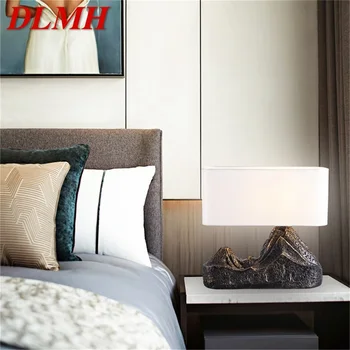 DLMH Креативная настольная лампа из смолы с горным абажуром, светодиодное декоративное настольное освещение для дома, прикроватная тумбочка