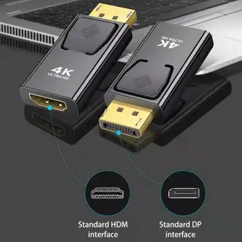 4K / 1080P DisplayPort-HDMI-совместимый адаптер Display Port Адаптер DP для мужчин и женщин Видео Аудио конвертер для ПК ТВ HD кабель