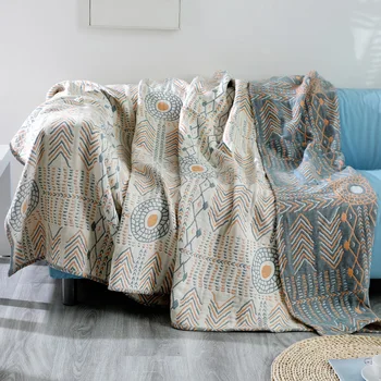Декоративный чехол для дивана в богемном стиле, плед, Всесезонное геометрическое полотенце от пыли, одеяла для офиса, автомобиля, зимнее покрывало на кровать