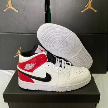 Оригинальные Унисекс Удобные кроссовки Nike Air Jordan 1, Оригинальные Мужские баскетбольные кроссовки Белого цвета С высоким берцем, Уличные кроссовки 555088-140