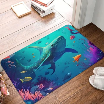 3D-противоскользящий коврик Ocean World, коврик для ванной, Красивый подводный мир, напольный ковер, приветственный коврик, домашний декоративный
