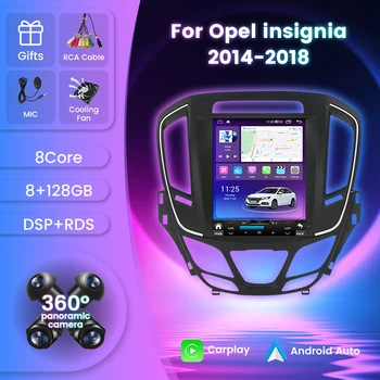 4G LTE Для Opel Insignia 2014-2018 Tesla Вертикальный Сенсорный Экран Android Автомобильный Радио Мультимедийный плеер С функцией разделения экрана BT5.0