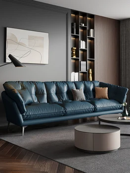 Итальянский минималистский научно-технический тканевый диван размером с бытовой гарнитур простая современная скандинавская гостиная с латексными частицами