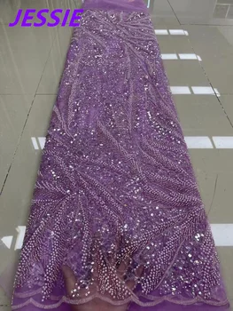 Новое великолепное модное кружевное сетчатое платье из плотной бисерной ткани с жемчужной вышивкой и пайетками, вечернее платье