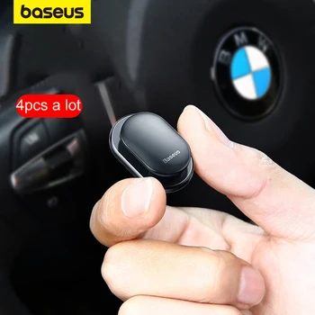Baseus 4шт Автомобильные Крючки Органайзер для хранения USB-кабеля наушников, ключей, Самоклеящийся настенный крючок, вешалка, автоматический зажим для крепления
