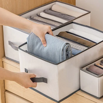 Сумка-отсек, Сортировочная коробка, Разделитель для брюк, Корзина для хранения, ящик для моющейся ткани, Органайзер для хранения одежды