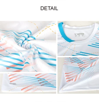 МУЖСКАЯ ЖЕНСКАЯ футболка Victor Summer sport Jersey, одежда для бадминтона, спортивная одежда, футболка с коротким рукавом-30022