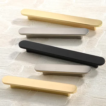 Ручки выдвижных ящиков в виде дуги и прямоугольника в скандинавском стиле, ручки кухонных шкафов, золотые ручки шкафов, фурнитура для мебельных ручек