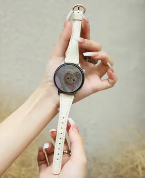ремешок из овечьей кожи 20 мм для Samsung Gear Sport Galaxy Watch 3 41 мм 4 42/46 мм 5Pro 40/44 мм Ремешок для Amazfit GTR Huawei GT2 3